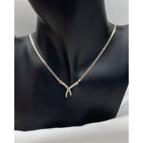 Золоте кольє з діамантами 0,433 ct